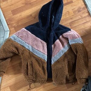 Kids Colorblock Sherpa Jacket